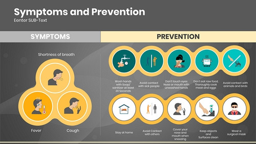 Symptoms and Prevention-1 Black Grey Icon in circles