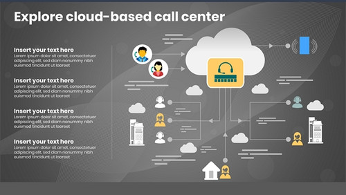 Explore Cloud Based Call Center - Black Grey - 4 text sections