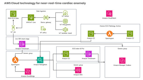 AWS Cloud technology for near-real-time cardiac anomaly detection using data from wearable devices