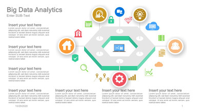 Big data Analytics - 3D Hexagon and Icons - 7 Steps