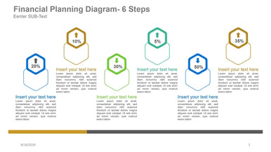 Financial Planning Diagram 6 Steps With Ring Design