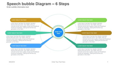 Speech bubble Diagram-6 Steps