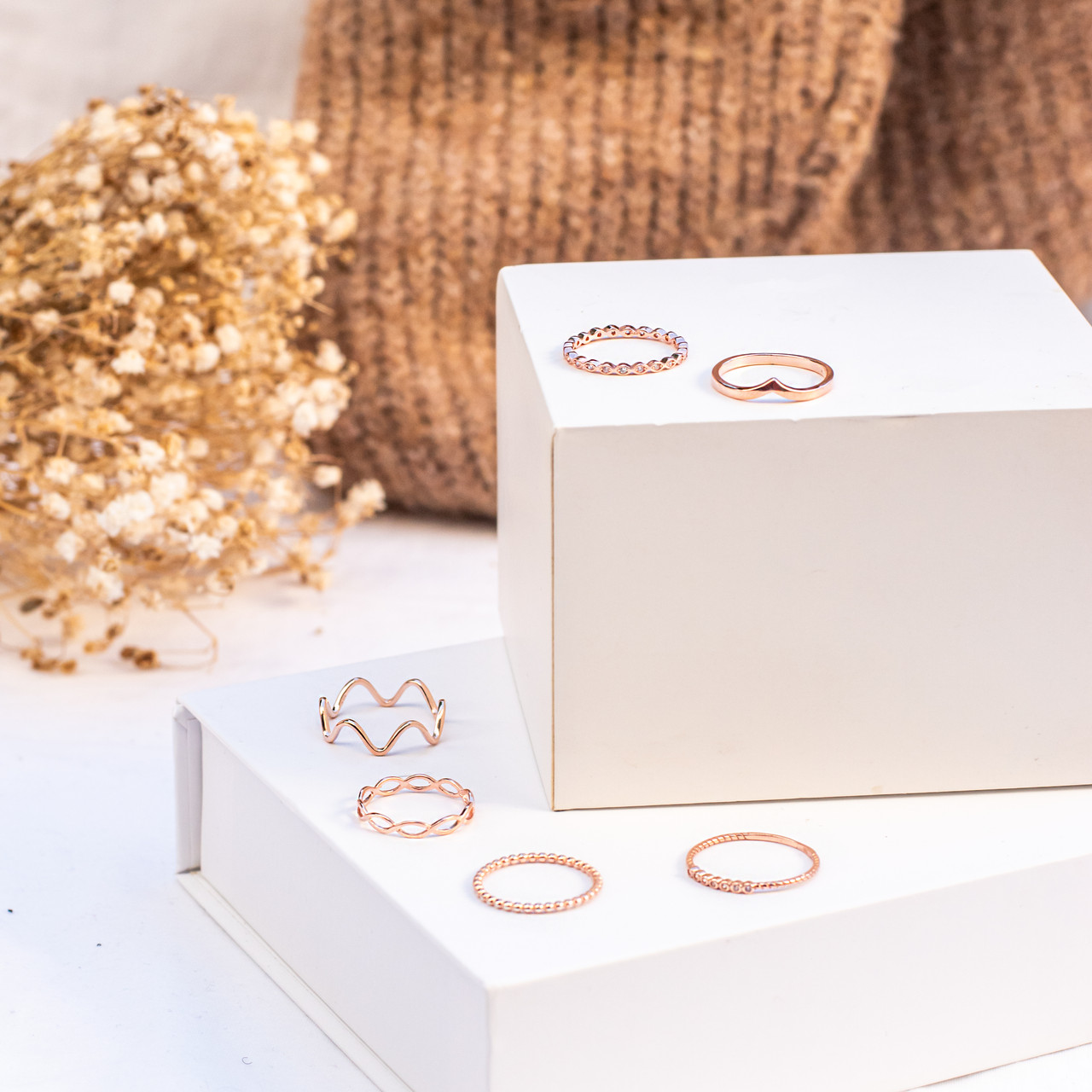 Rose Gold Rings in large ring sizes