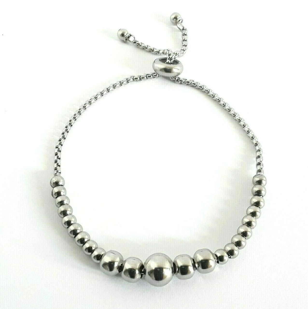 Silver sliding clearance bracelet