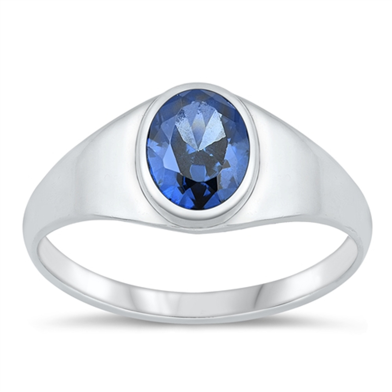 Sterling silver and sapphire shop rings