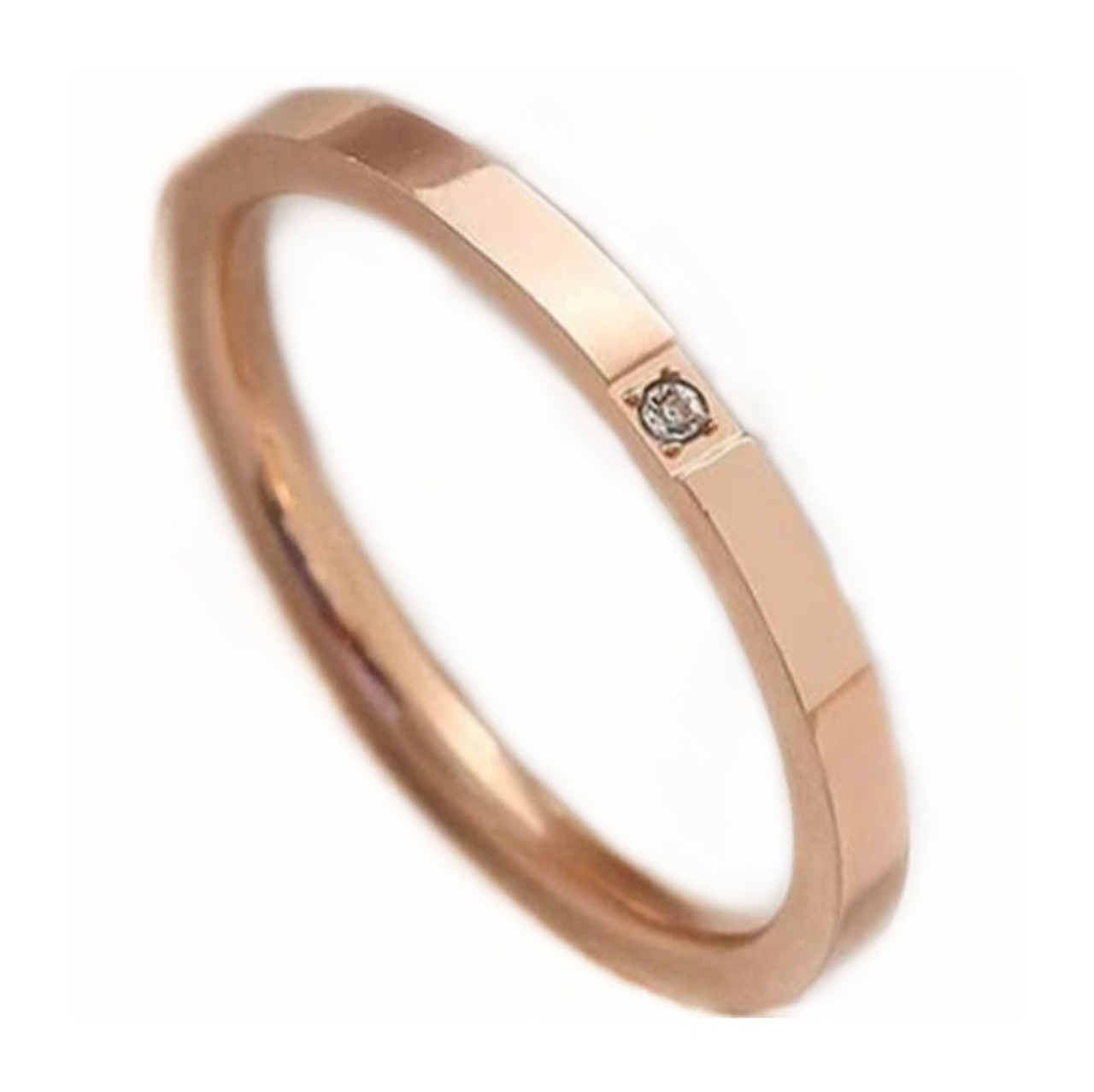 Buy Rose Gold, Brown & Silver Stainless Steel Diagonal Slash Ring Online -  INOX Jewelry - Inox Jewelry India