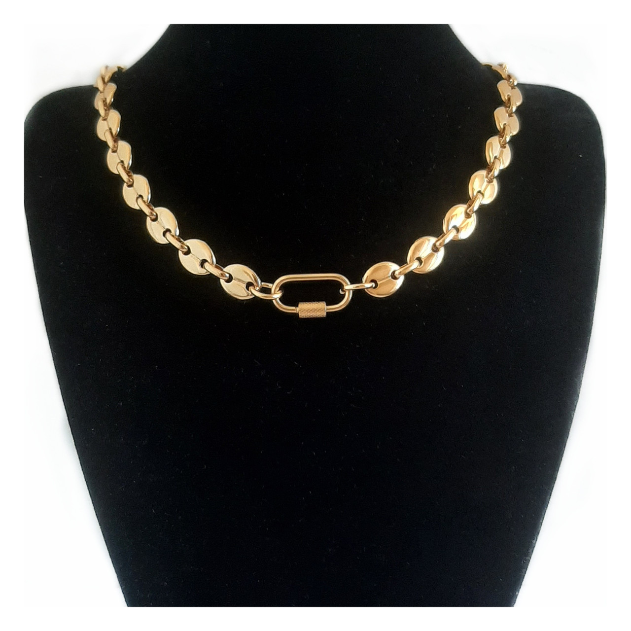 10K Flat Mariner Chain Necklace - Nice Detail - Ruby Lane