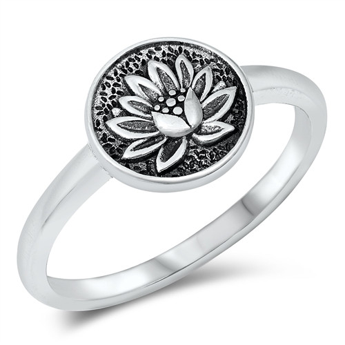 Sterling Silver Lotus Flower Dress Ring