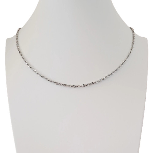 Made to Measure Singapore Rope Twist Chain - Silver Hypoallergenic Steel Made to Measure Singapore Rope Twist Chain - Silver Hypoallergenic Steel