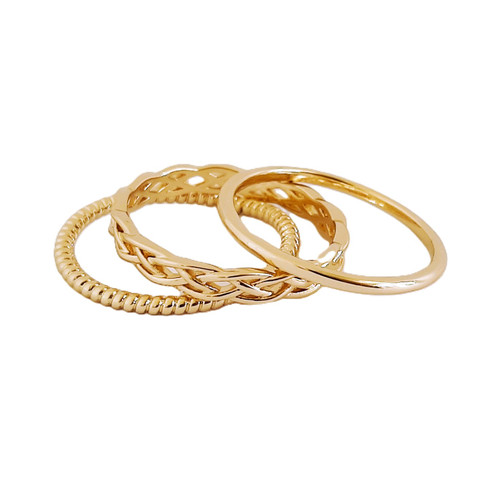 Gold Stackable Ring Set - Plus Size Rings