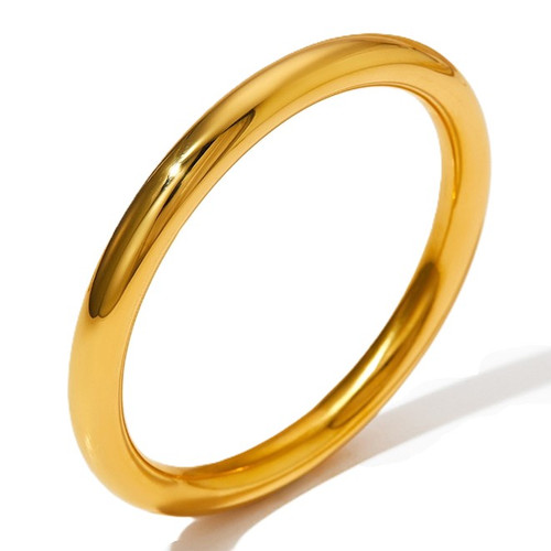 Gold on 316 Steel - XL 72mm 8mm Thick Plus Size Bangle