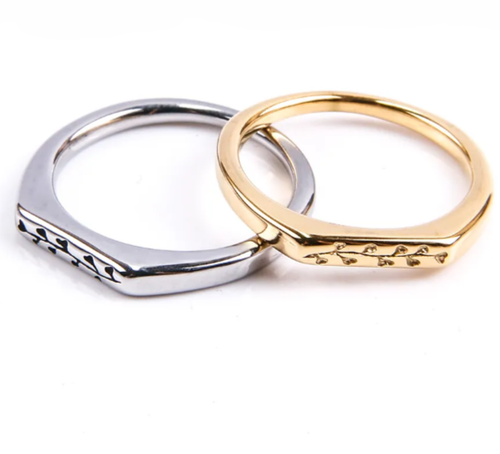 Plus size ladies stainless steel willow branch rings