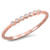 ROSE GOLD over 925 Silver CZ Promise Ring Stackable Band Plus Size