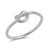 STERLING SILVER 925 Infinity Love Heart Knot Ring Plus Size