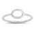 Sterling Silver Plain Minimalist Open Oval Plus Size Ring