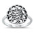 Sterling Silver Round Filigree Circle Plus Size Ring