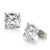 Silver Hypoallergenic 316 Steel Square CZ Stud Earrings 