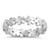 Sterling Silver CZ Daisy Flower Chain Dress Band Ring