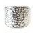 Silver Stainless Steel Wide Dome Cuff Thumb Adjustable Ring