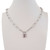 Silver Steel Paperclip Link Chain Padlock Necklace - Custom Length
