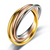 Russian Wedding Ring 3 band Tri Colour Rolling Ring