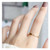 Dainty Gold Stone Wedding Ring Plus Size Band 2mm