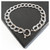 Custom Made Length Silver Steel European Bolt Ring Double Curb Bracelet