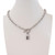 Chunky Cable Chain Padlock Necklace - Silver Polished Steel - Custom Length