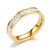 3mm Stone Set Plus Size Wedding Ring - Gold on Stainless Steel
