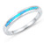 Sterling Silver Blue Opal Stackable Band Eternity Ring