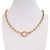 Carabiner U link Edgy Industrial Necklace - Custom Length Chain -  Gold on Steel