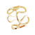 Wide Wavy Wave Dress Ring Plus Size - Gold on 316 Steel
