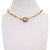 Figaro Rolo Chain OT Necklace - Custom Length - Gold on Stainless Steel