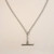 Silver Hypoallergenic Steel Delicate Fob T-Bar Necklace – Custom Length