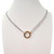 Two Tone Double Chain O Ring Circle Necklace – Gold & Silver Stainless Steel