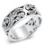 Sterling Silver Scroll Filigree Wide Dress Band Ring - Plus Sizes