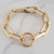 Oversized Jumbo Paperclip Link Statement Bracelet - Gold Stainless Steel