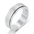 Glitter Band Anxiety Spinner Ring - Silver Hypoallergenic Steel