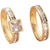 Princess Cut CZ Bridal Ring Set – Gold Plated Stainless Steel