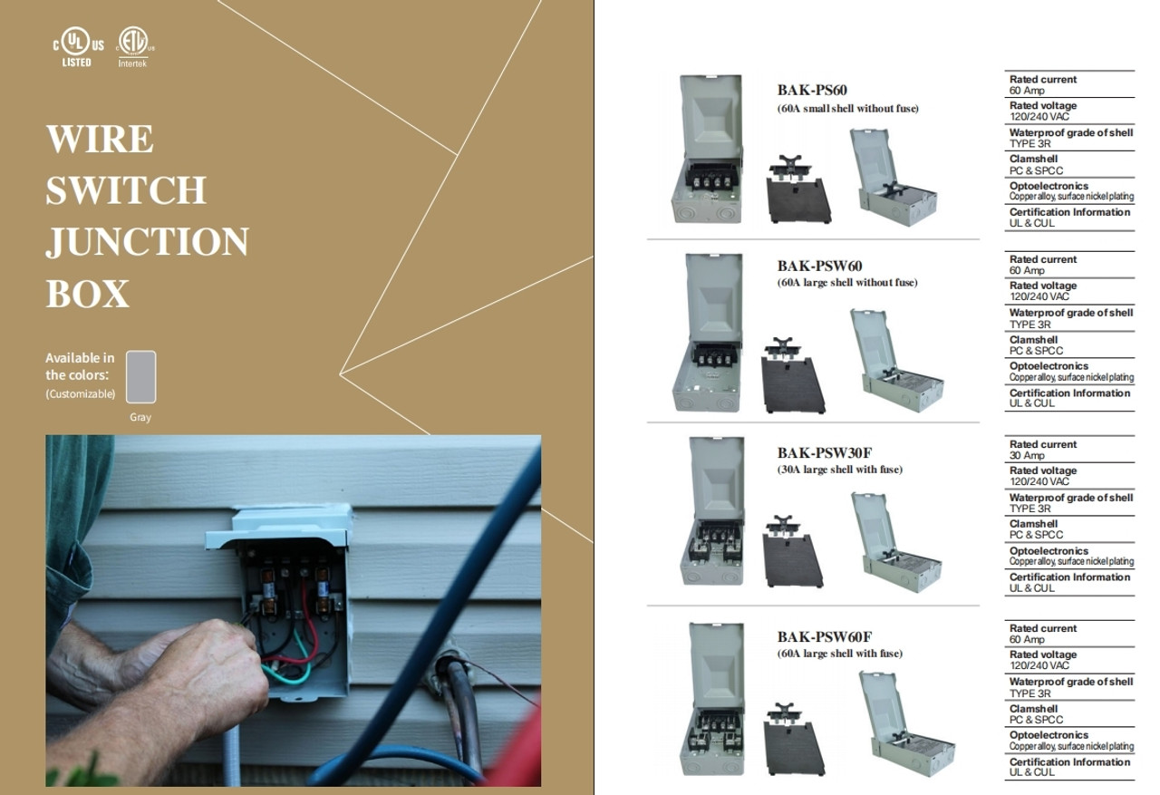 Metallic AC Disconnect Junction Box