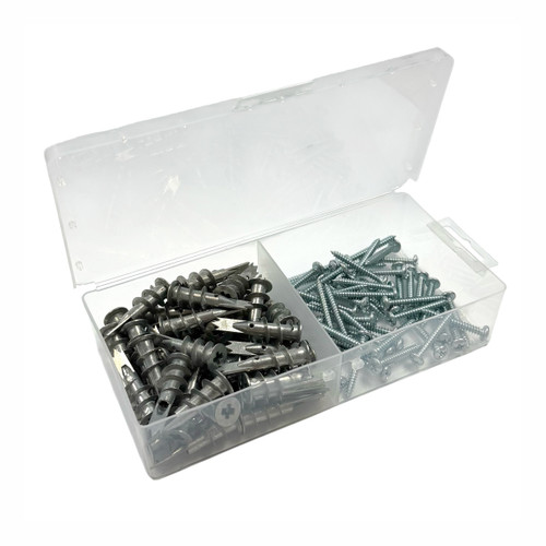 EZ ANCHOR Zinc KITS (50 anchors and 50 screws) Case of 25 kits