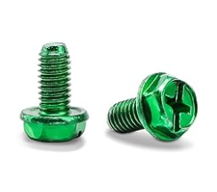 Green Grounding screw 10#-32x3/8" 200 pcs 24 boxes per case
