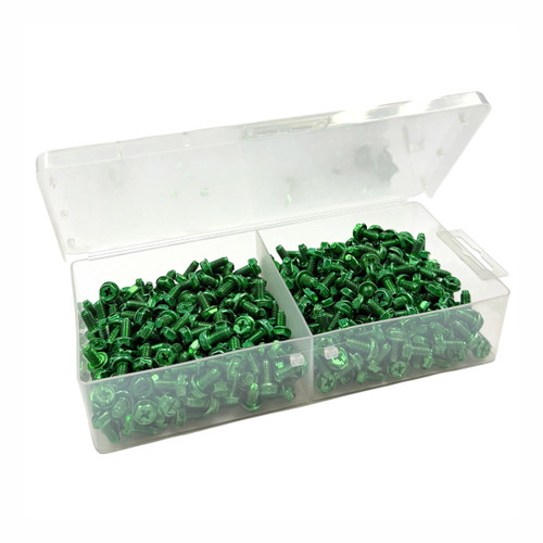 Green Grounding screw 10#-32x3/8" 500 pcs 20 boxes per case