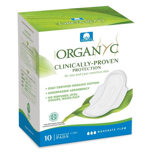 Organyc Feminine Care Pads - Moderate Flow