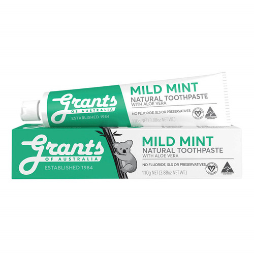 Grants Natural Toothpaste - Mild Mint 110g