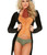 DELUXE FIVE PIECE SEXY FANTASY CHARMING CRICKET COSTUME FEATURES A TOP HAT, LACE BACK CORSET, VELVET TAILCOAT & SHORTS!