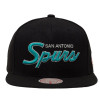 Mitchell & Ness San Antonio Spurs Glow Script Snapback Hat