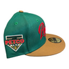 New Era San Diego Padres 59FIFTY Fitted Hat Cap Botanical Green / Wheat