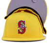 New Era Seattle Mariners 59FIFTY Fitted Hat Cap ZISSOU Canary Yellow