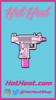 Pink Gun #3 Cartoon Comic Character Enamel Pins